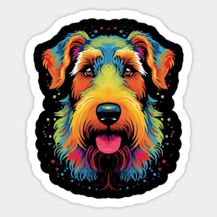 Airedale Terrier Dog Pop Art Sticker